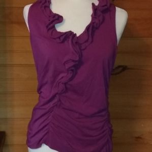 CAbi Sleeveless Ruched Top Large